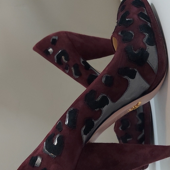 Prada Leopard Print Heels Pumps Size 38.5 - Picture 9 of 13